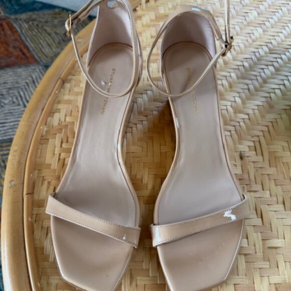 Stuart Weitzman Nudistcurve Wedge Sandal Size 9.5 New - Picture 1 of 8